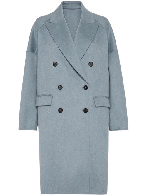 Powder blue cashmere coat Brunello Cucinelli | MD5039677C008